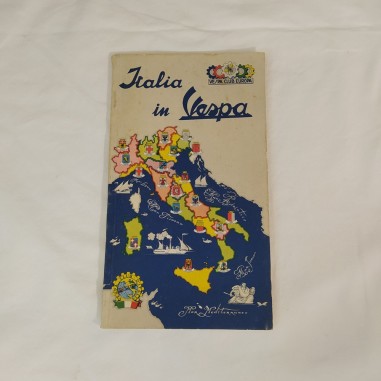 Carta geografica ITALIA IN VESPA - Vespa club Europa 1957