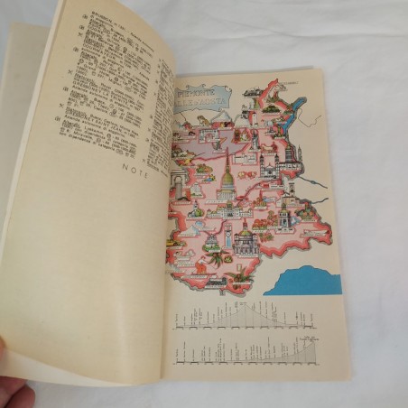 Carta geografica ITALIA IN VESPA - Vespa club Europa 1957