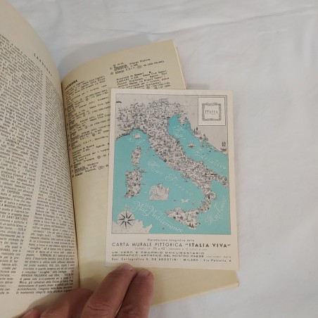 Carta geografica ITALIA IN VESPA - Vespa club Europa 1957