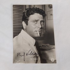 RAF VALLONE cartolina promozionale con autografo originale
