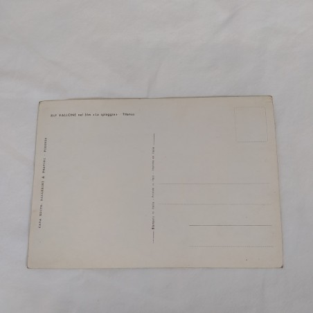 RAF VALLONE cartolina promozionale con autografo originale