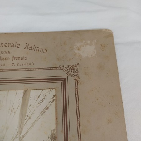 Fotografia originale Ricordo Pallone Frenato Torino 1898 Esposizione Italia