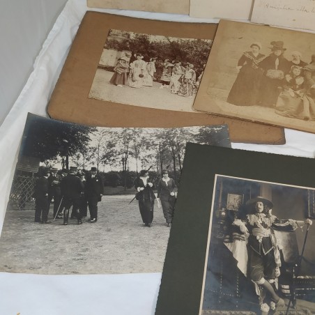 Lotto di 10 fotografie originali di nobili primi anni del 900