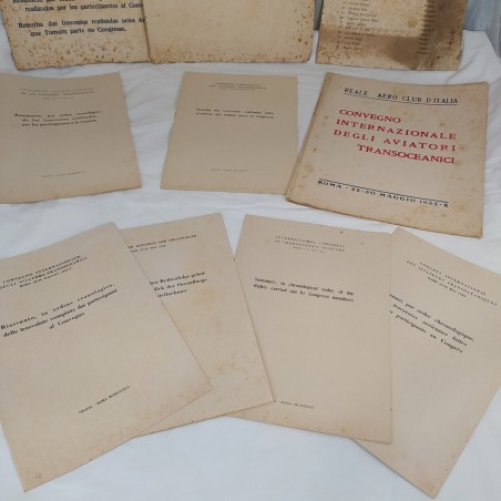 Lotto di documenti convegno internazionale aviatori transoceanici 1932