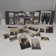 Lotto di 35 foto di aerei e piloti anni 30/40 probabile album personale