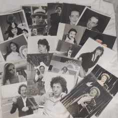 Lotto di 20 fotografie di agenzia, attori e attrici anni 80 formato 17x24 cm