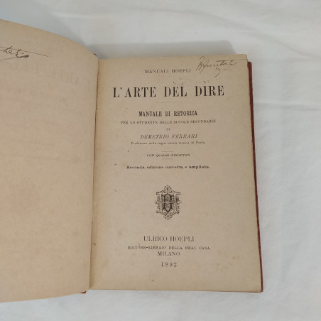 Manuale Hoepli MINERALOGIA DESCRITTIVA e L'ARTE DEL DIRE