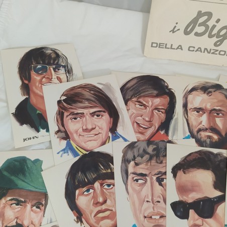 35 cartoline di cantanti i BIG della Canzone disegni di PICCHIONI