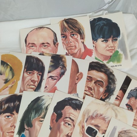 35 cartoline di cantanti i BIG della Canzone disegni di PICCHIONI