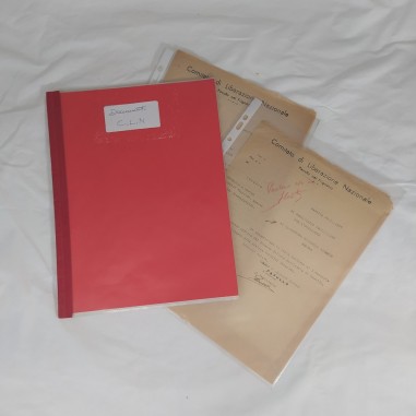 Cartella documenti C.L.N 1944 1945 1946 e 1947 originali