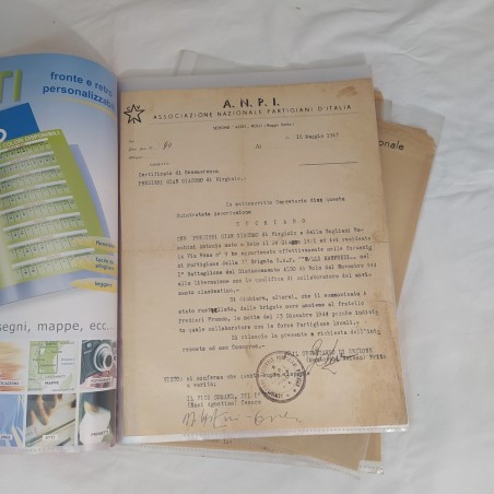 Cartella documenti C.L.N 1944 1945 1946 e 1947 originali