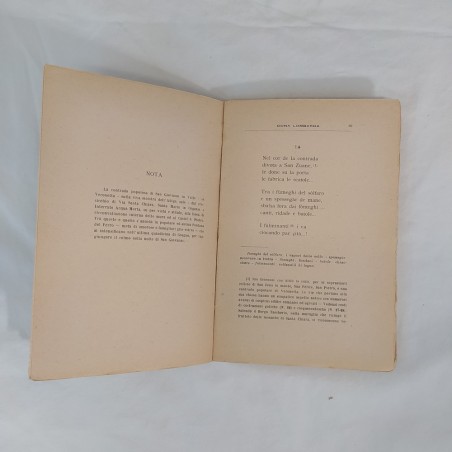 Libro I SOGNI 3° Canzoniere - Berto Barbarani. Autografo dell'autore 1924