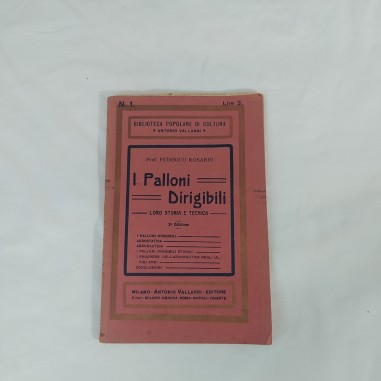 Libro I PALLONI DIRIGIBILI Antonio Vallardi 2° ed. 1926