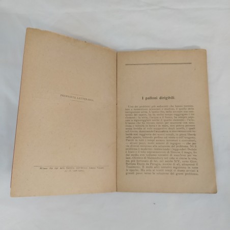 Libro I PALLONI DIRIGIBILI Antonio Vallardi 2° ed. 1926