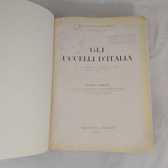 Libro GLI UCCELLI D'ITALIA 1° ed. 1931 copertina restaurata 2