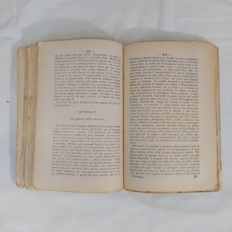 Libro FISIOLOGIA del PIACERE P.Mantegazza 1913