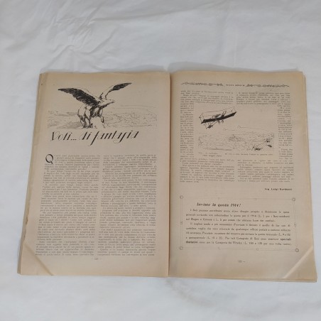 Lotto di 5 riviste LAN Lega Aerea Nazionale 1912-1915