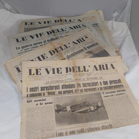 Lotto 117 giornali LE VIE DELL'ARIA anni 39/40/41 condizioni discrete