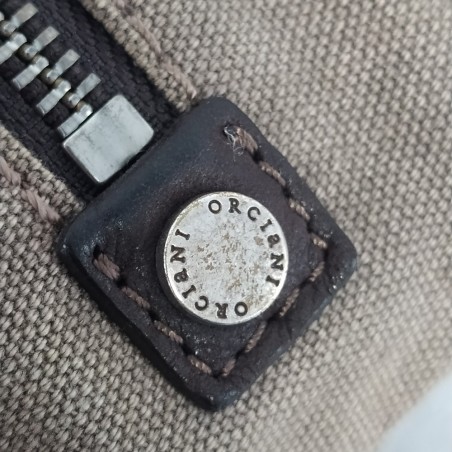 Borsa ORCIANI in pelle testa di moro e tessuto tipo postino