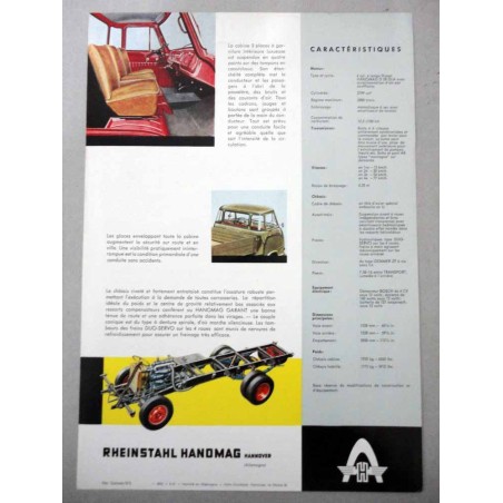 HANOMAG KURIER DIESELGARANT BROCHURE AUTOCARRO FRANCESE 1 PAG. 4/61