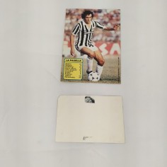 2 cartoline Michel Platinì con autografi originali 2