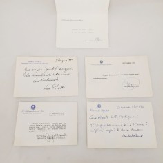 Lotto di 5 biglietti di auguri Personalità politiche dello Stato