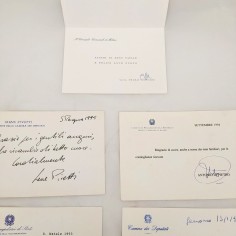 Lotto di 5 biglietti di auguri Personalità politiche dello Stato 2