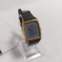 Orologio donna Revue Grandville cassa dorata cinturino in lucertola inusato 2
