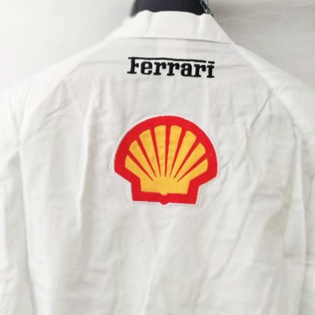 Camice da tecnico Ferrari con stemma Ferrari e Shell Tg M nuovo