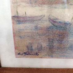 LEO MASINELLI quadretto pastelli su cartoncino 11x14 cm 2