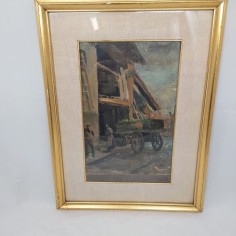 Giovanni FORGHIERI quadro olio su tela con lettera al verso