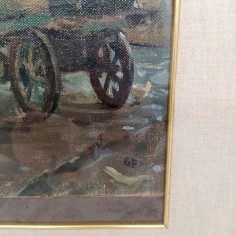 Giovanni FORGHIERI quadro olio su tela con lettera al verso 2