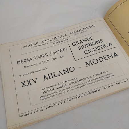 Unione ciclistica Modenese XXV Milano Modena 15 luglio 1934 - XII