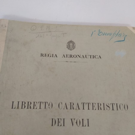 Libretto caratteristico dei voli Regia Aeronautica 1940