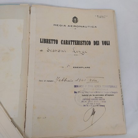 Libretto caratteristico dei voli Regia Aeronautica 1940