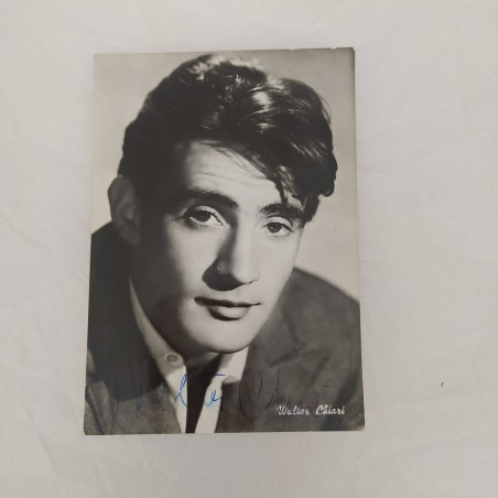 WALTER CHIARI cartolina b/n con autografo originale