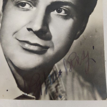 ROSSANo BRAZZI fotografia b/n con autografo originale