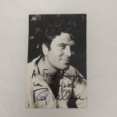 RAF VALLONE cartolina originale b/n con autografo e dedica