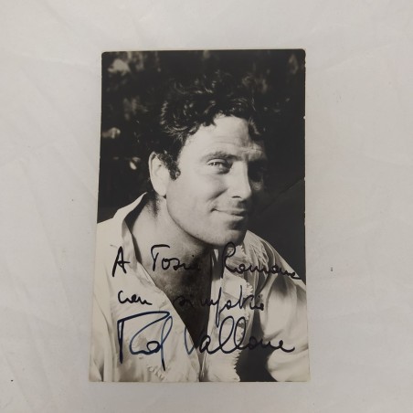 RAF VALLONE cartolina originale b/n con autografo e dedica