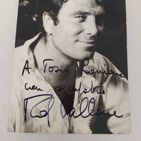 RAF VALLONE cartolina originale b/n con autografo e dedica