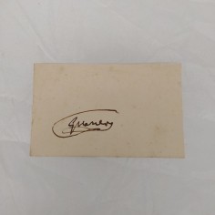 Cartoncino biglietto con autografo attribuito a GIUSEPPE VERDI