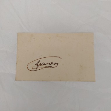 Cartoncino biglietto con autografo attribuito a GIUSEPPE VERDI