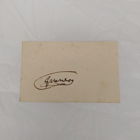 Cartoncino biglietto con autografo attribuito a GIUSEPPE VERDI