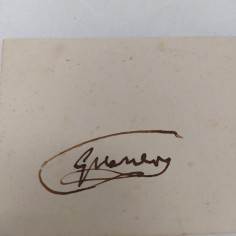 Cartoncino biglietto con autografo attribuito a GIUSEPPE VERDI 2