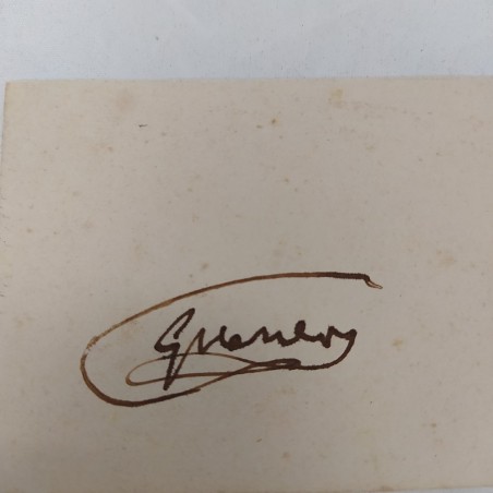Cartoncino biglietto con autografo attribuito a GIUSEPPE VERDI