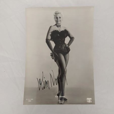 KIM NOVAK fotografia pubblitaria con autografo originale 12x17 cm