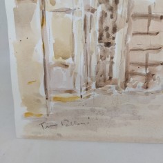 TINO PELLONI acquerello su carta 19x32 cm Venezia 2
