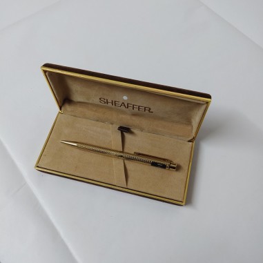 SHEAFFER penna biro TARGA 1007 fusto in metallo dorato lavorazione a griglia,