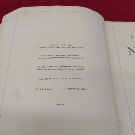 A. BOITO NERONE libretto opera tragedia in 4 atti 1° Edizione 1924