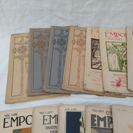 Rivista EMPORIUM anni 1918/1926 lotto di 13 diverse